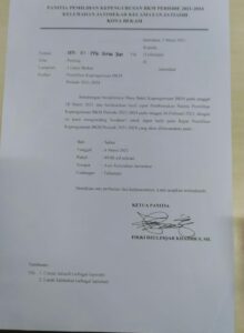 Dok. Foto/Andrew: Fikki Dzulfiqar Khaidir S, SH., Sekretaris Kelurahan Jatimekar menjadi Ketua Panitia Pemilihan BKM, sesuai dengan surat undangan Nomor: 005/ 01/ PPK - BKM Jtm.