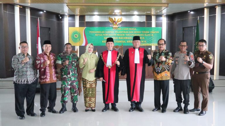 Kasdim 0410/KBL Hadiri Pelantikan dan serah terima jabatan Kepala Pengadilan Negeri Tanjung Karang