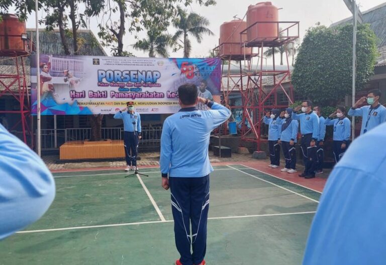 Upacara Pembukaan Porsenap Jadi Rangkaian HBP Ke-58 di Lapas Bekasi