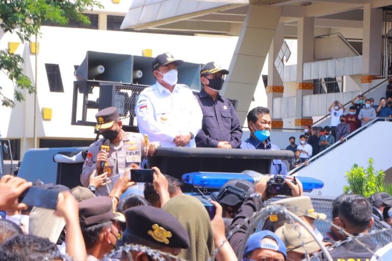 Kapolda Lampung apresiasi kepada para elemen mahasiswa Lampung, demo berjalan aman dan tertib