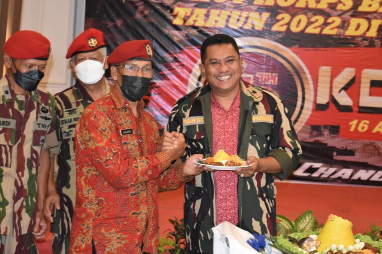 Danrem 043/Gatam hadiri acara syukuran HUT Korp baret merah Ke-70 Tahun 2022 di prov Lampung