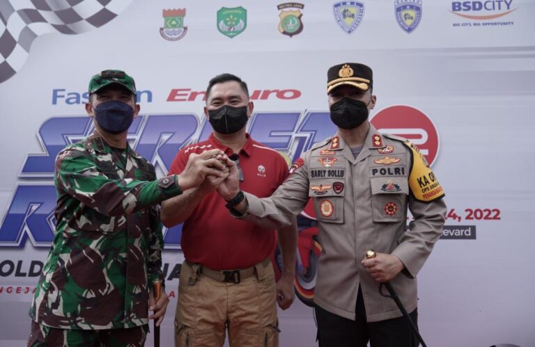Dandim 0510 Tigaraksa membantu terselenggaranya Motor Race program Kapolda Metro Jaya di Pagedangan