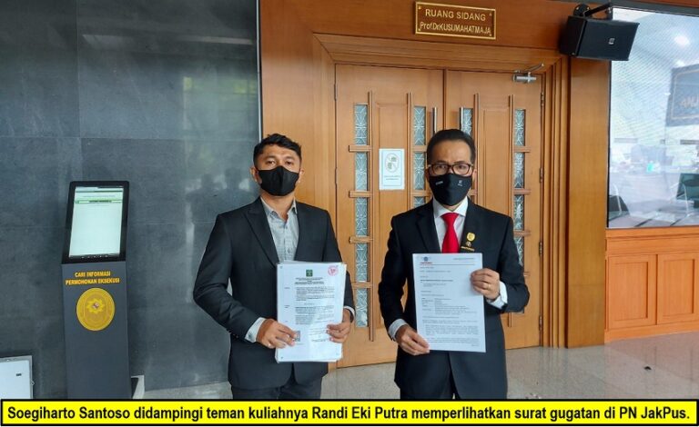 Soegiharto Santoso Gugat Otto Hasibuan 110 Miliar