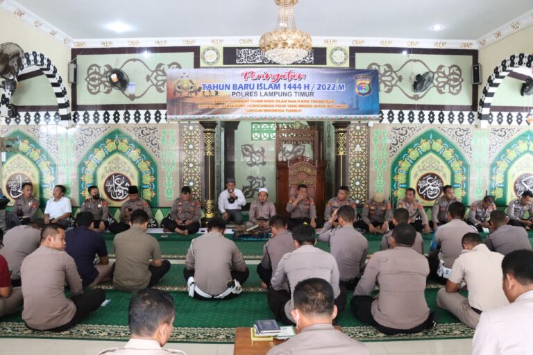 Sambut Tahun Baru Islam 1444 H Polres Lampung Timur Gelar Doa Bersama
