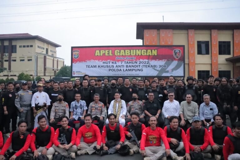 Syukuran hari jadi Tekab 308 ke-7, Kapolda Lampung : Tindak dengan tegas para pelaku kejahatan