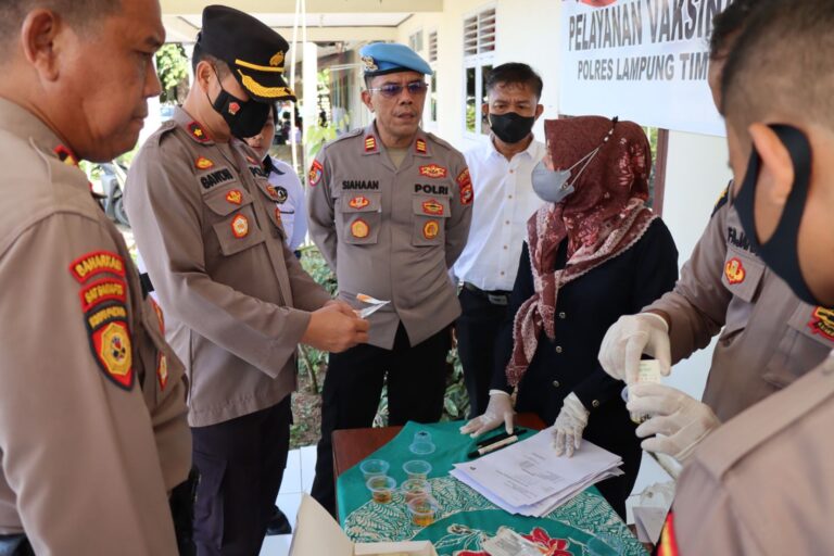 Cegah Lahgun Narkoba, Polres Lamtim Tes Urine Dadakan Personelnya