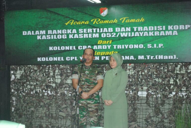 Dandim 0510/Tigaraksa Hadiri Sertijab Dan Tradisi Korps Kasilog Kasrem 052/Wkr