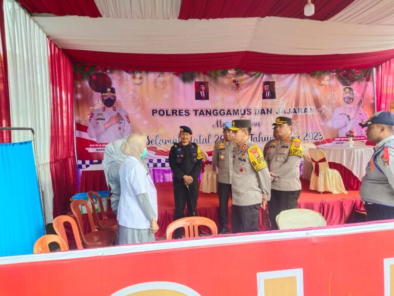 Kapolda Lampung cek Pos pam dan Pos Yan Polres Tanggamus