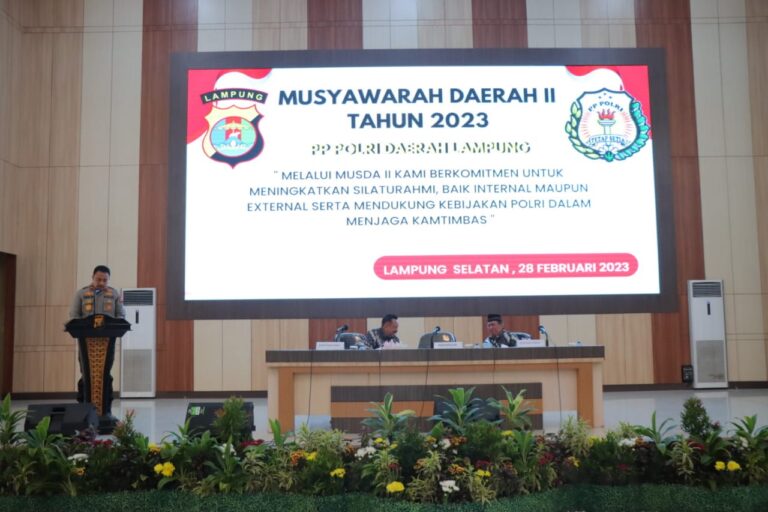 Wakapolda Lampung Buka Musda II PP Polri Lampung