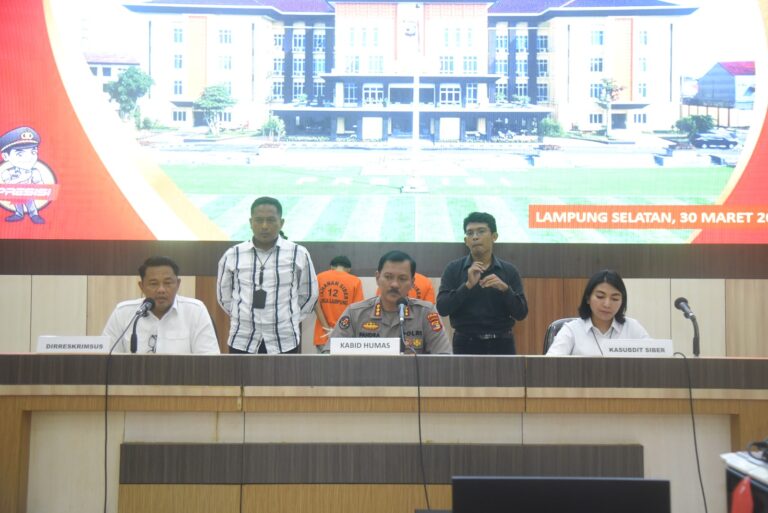 Ditreskrimsus Polda Lampung Berhasil Ungkap Dugaan Tindak Pidana Informasi dan Transaksi Elektronik
