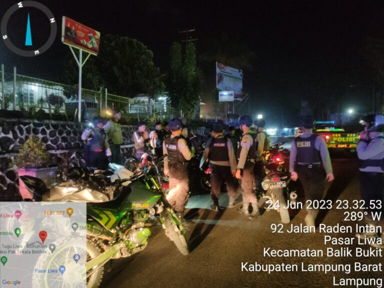 Tingkatkan Situasi Kamtibmas yang kondusif, Polres Lambar gelar Patroli Printis Presisi dalam rangka Hari Bhayangkara ke-77