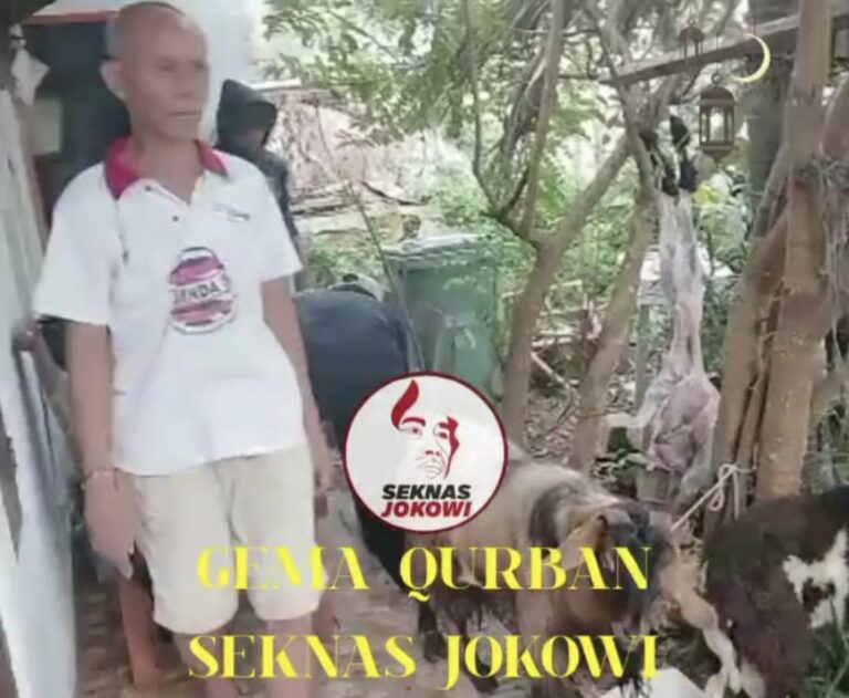Sejumlah 1 Sapi dan 5 Kambing Jumbo Qurban dari Monisyah Waketum Seknas Jokowi