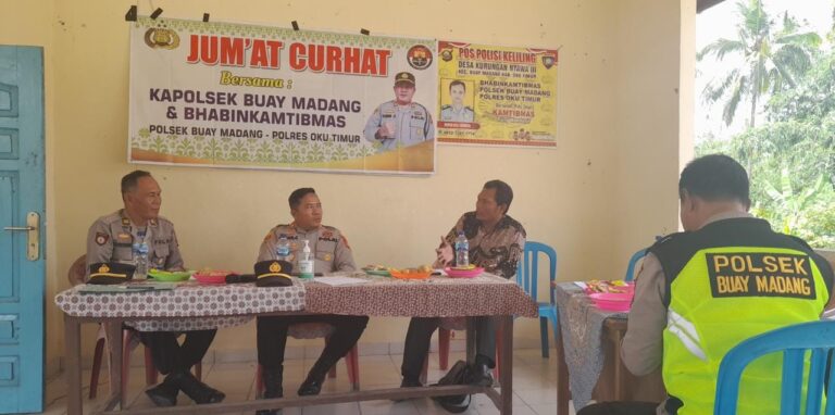 Dengarkan Keluhan Warga, Kapolsek Buay Madang Pimpin Jum’at Curhat Di Desa Kurungan Nyawa III