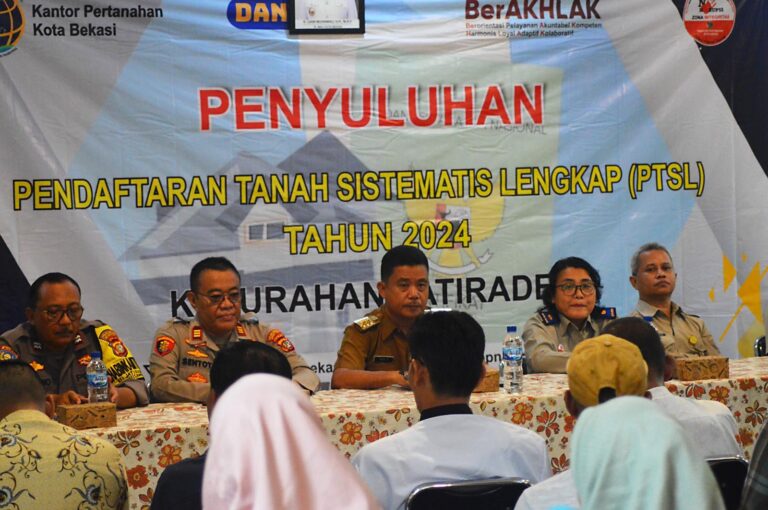 Bersama Dengan Polres dan Kejaksaan, ATR/BPN Kota Bekasi Berikan Penyuluhan PTSL