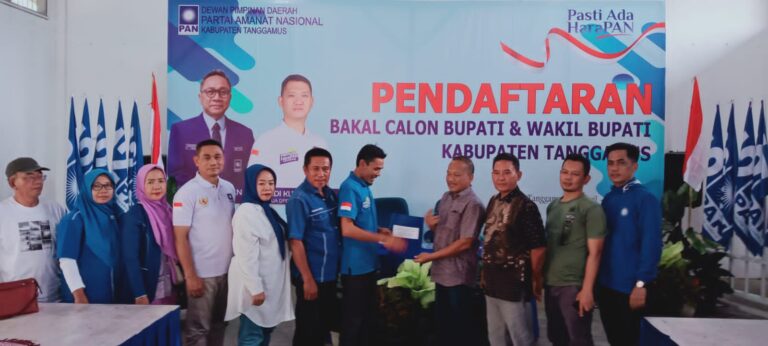 Zulki Qurniawan S.E Resmi Daftar di Posko Penjaringan Partai Amanat Nasional Untuk Maju Sebagai Balon Bupati dan Wakil Bupati Tanggamus