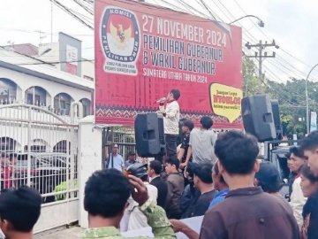 Netralitas Penyelenggara Pemilu Diragukan, Margasu Geruduk Kantor KPU Sumut