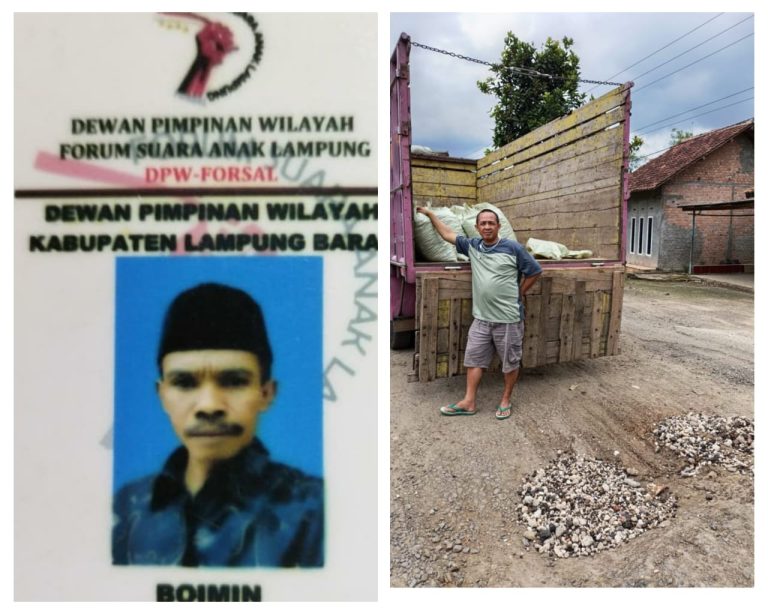 Jalan Rusak Parah dan Berlubang Diruas jalan Kecamatan Way Tenong – Kecamatan Sumber Jaya, Ketua DPW FORSAL LAMBAR : Masyarakat Minta Perhatian Pemerintah, Ironis Warga Sumbangan gotong Royong ! Mana Kebijakan pemerintah