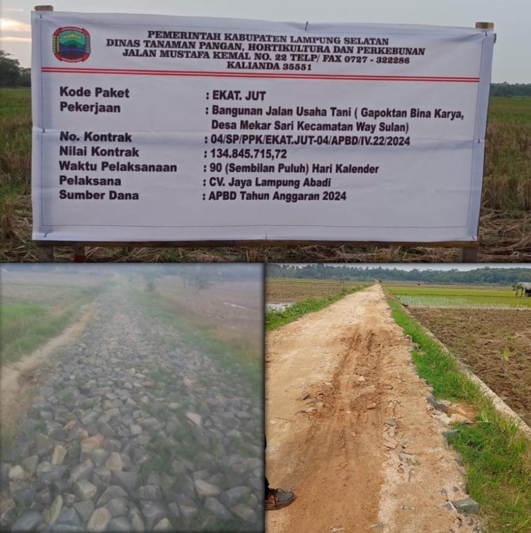 Soal Pembangunan Onderlagh Jalan Usaha Tani di Desa Mekar Sari, LSM FORSAL Segera Membuat Laporan