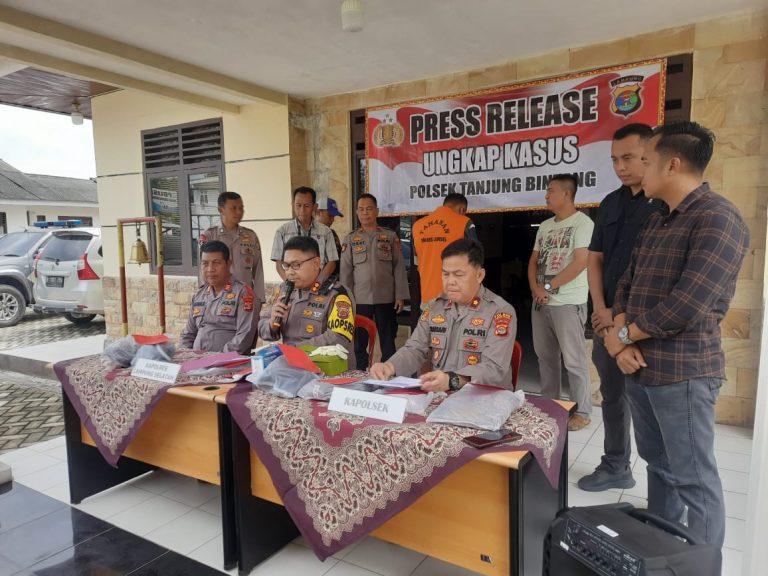 Tak Sampai Dua puluh Empat Jam Jajaran Polsek Tajung Bintang Ungkap Kasus Pembunuhan