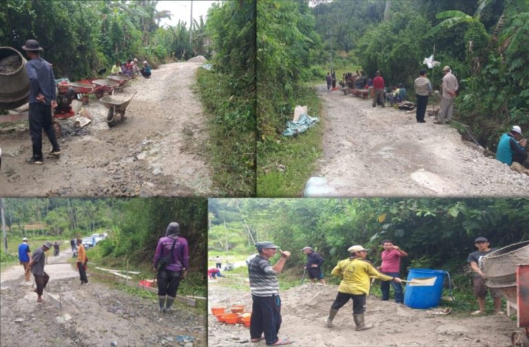 Perbaikan pembangunan Jalan Lingkar kabupaten Lampung Barat di Pekon Bumi Agung – Pekon Turgak di Biayai Dari Uang Masyarakat