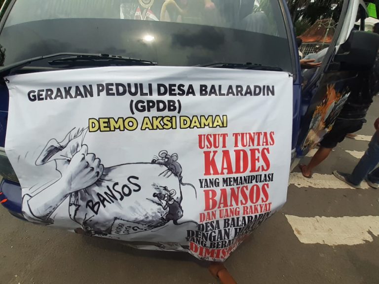 Gerakan Peduli Desa Balaradin (GPDB) usut tuntas kades Balaradin mengenai Bansos