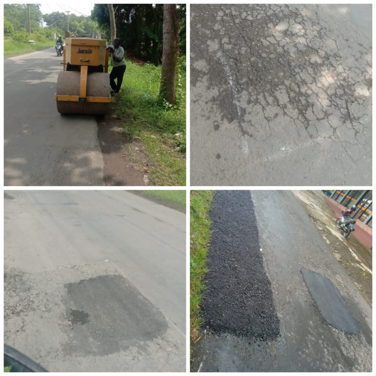 Pemeliharaan Jalan di Kabupaten Tegal Diduga Asal-asalan, Banyak yang Sudah Rusak Sebulan Setelah Dikerjakan