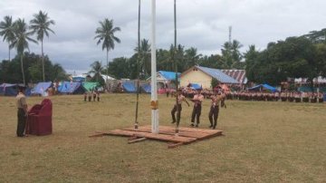 Perayaan Hari Pramuka Ke-64, Kwartir Ranting Kecamatan Kepulauan Manipa Gelar Kemah Akbar dan Upacara HUT