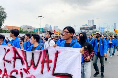 Mahasiswa Datang Usai Massa Buruh Pergi, Polisi Sebut Situasi Kondusif