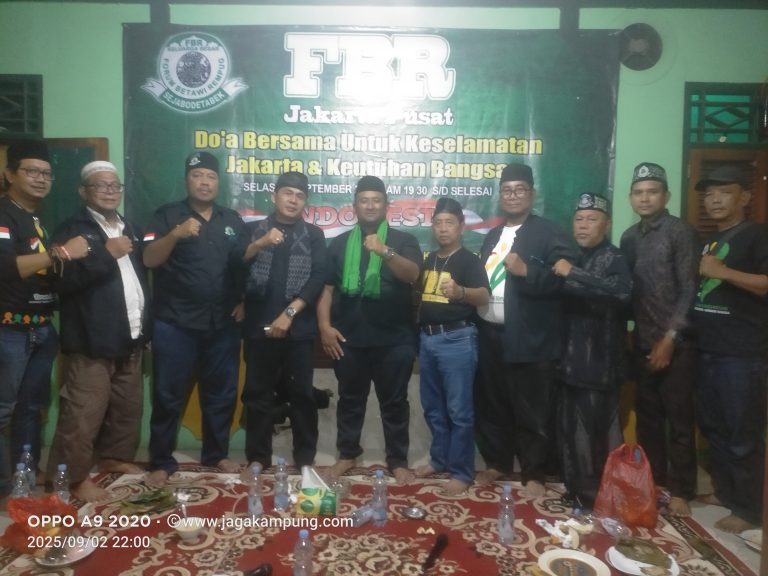 FBR Korwil Jakarta Pusat Gelar Doa Bersama untuk Keselamatan Jakarta dan Keutuhan Bangsa