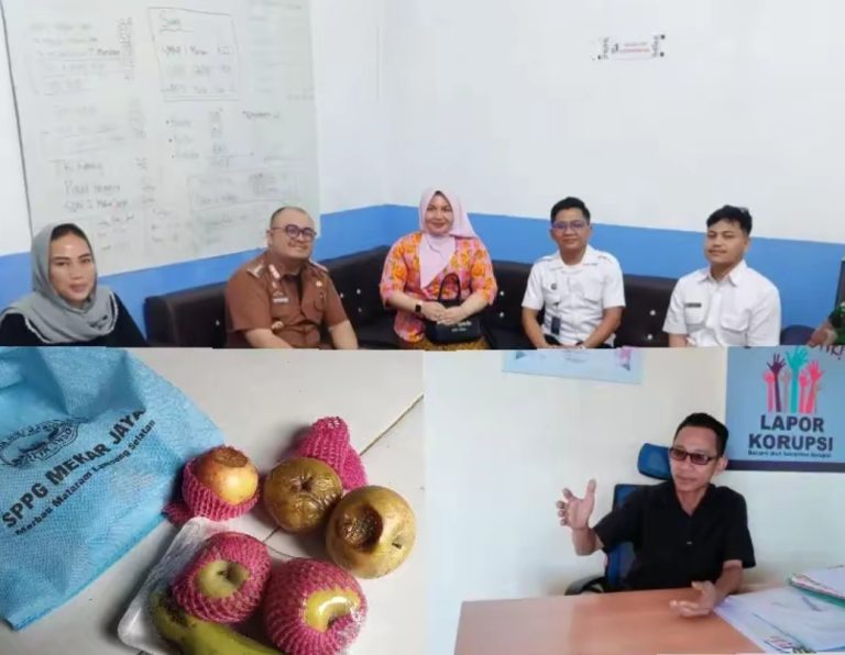Camat Merbau Mataram Meninjau Langsung SPPG marbau Mataram Mekar Jaya yang Menyalurkan Buah Buahan Busuk Untuk Program MBG