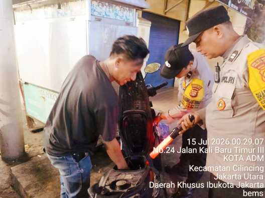 Polsek Cilincing Perketat Pengamanan Malam Lewat Patroli KRYD dan Razia Stasioner, Cegah Tawuran dan Kejahatan Jalanan