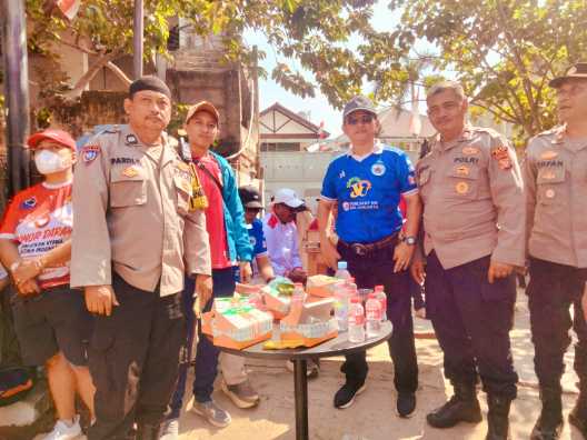 Polsek Koja Pengamanan Semarak HUT RI ke-81, 1.000 Warga Tugu Selatan Meriahkan Senam dan Gerak Jalan