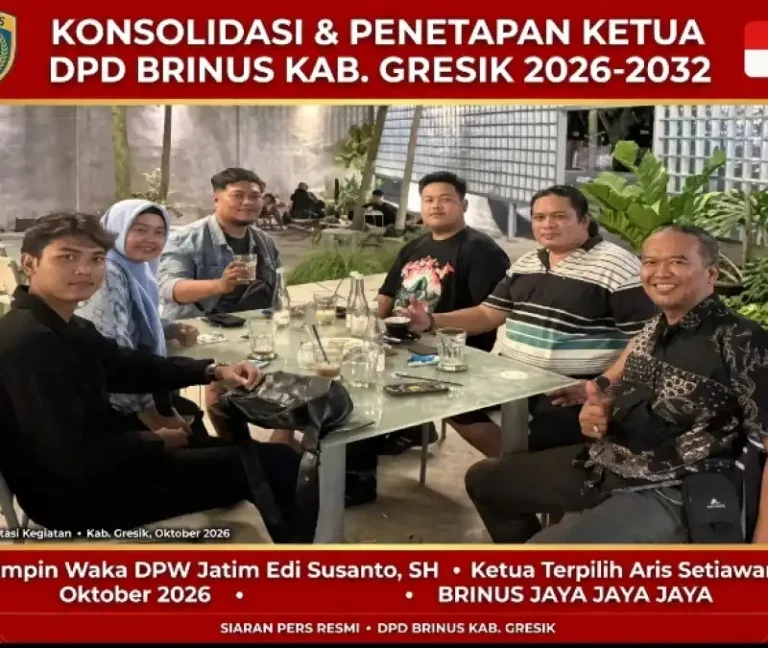 Perkuat Soliditas Organisasi, BRINUS Jawa Timur Konsolidasikan Kepengurusan DPD Kabupaten Gresik Periode 2026–2031